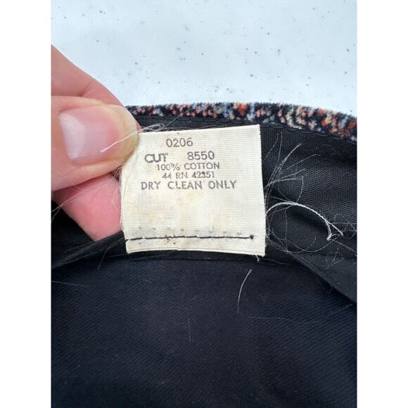 Vintage JCPenney Fashions Paisley Midi Skirt Size 11 70s Textured Fall Boho - Picture 7 of 8